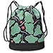 Produktbild DFBRV Men & Women Waterproof Large Storage Drawstring Backpack - Kawaii Sting Ray Cinch Backpack Sackpack Tote Sack for Gym Hiking School