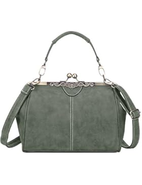 Vintage PU Leder Handtaschen Damen Henkeltaschen Umhängetaschen Schultertaschen Taschen für Frauen Mädchen