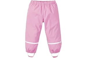 MACHBABY Unisex-Kinder Jungen Mädchen Warme Regenhose wasserdichte Winddicht Buddelhose Atmungsaktive Matschhose mit Fleecefutter
