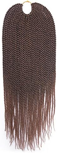 7Packs 20Inch 30Strands Small Senegalese Twists Crochet Braids TOMO Hair Ombre Synthetic Jumpo Crochet Braid Braiding Hair Extensions (T1B/30)