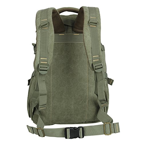 Outdoor Multifunktions-Rucksack Classic Canvas Vintage Rucksack Rucksack für Schule Camping Reisen Sport Studenten Schulranzen Geeigenet Für Notebooks unter 17″, MacBook, iPad und Samsung Tablet, Chromebook, Surface - 2