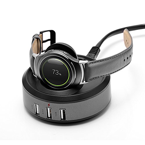 Loveblue für Samsung Gear S3 Wireless Ladegerät Stand, Ladestation Dock Cradle mit 3-Port USB Kabel für Samsung Gear S3 Smart Watch Zubehör / Samsung Gear S3 Frontier / S3 Classic Gear S2 / S2 Classic Moto 360 2nd Gen Moto 360 Sport - 5