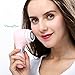 PleasingCare Sonic Facial Cleansing Brush, 2 Speeds Rechargeable Clean Face Machine, Removing Makeup and Skin Care Must Have Cleaning System, 7 Languages Instruction Booklet (Pink - 3 Brush Heads)