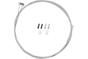 TAPKUA 2 Pezzi Cavi del Freno per Bicicletta, 2500 mm Cavo del Freno per Bicicletta, con Tappi Terminali/O-Ring per Mountain Bike Bici da Corsa