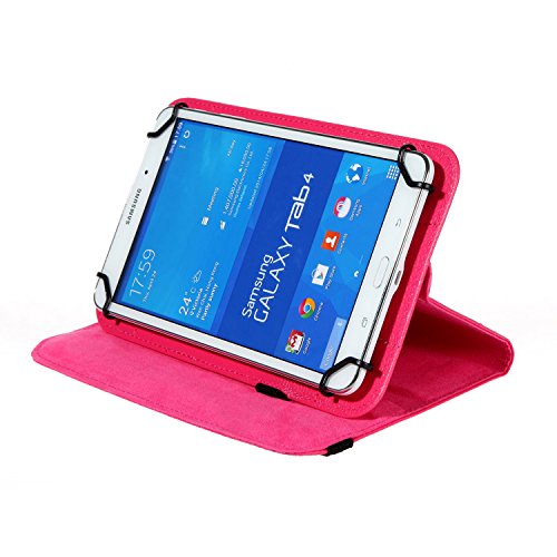 Universal Rotation Tasche für Tablet Modelle in 7, 8 oder 10 Zoll Größe Case Schutz Hülle Cover (7 Zoll, Pink) - 3