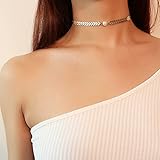 Longitud: alrededor de 45 cm. Kercisbeauty - Gargantilla con colgante de perla para mujer y niña, collar único, regalo para ella, fiesta, día a día, aniversario, cumpleaños, día de San Valentín