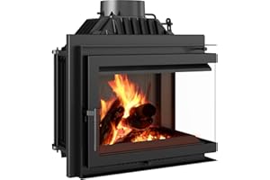 KRATKI SIMPLE a legna in ghisa 8kW Ø200mm - efficiente gamma di potenza & basse emissioni BImSchV 2 - aminetto elegante con vetratura laterale - Classe di efficienza energetica A, H70,1 x L60 x P36 cm