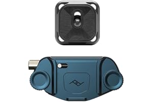 Peak Design Capture Camera Clip V3, Ocean mit Platte, Hält DSLR, Kompakt und P&S-Kameras, sichergestellt, stabil und zugänglich, an Gurt- und Gürtelbefestigungen, Schnellentfernung, 90,7 kg Traglast