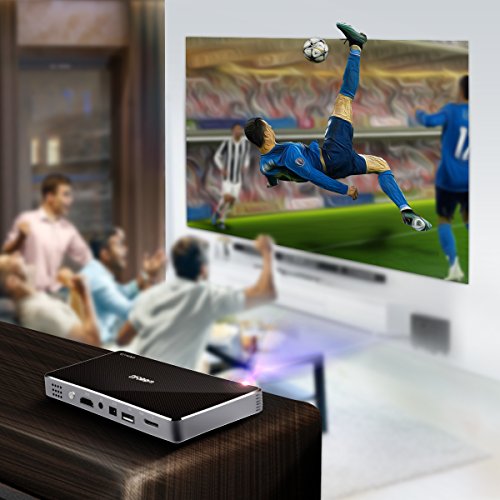 Mini Proiettore Portatile WiFi, Slidoow Proiettore HDMI 1080P FHD Supportato Proiettore Android 7.1 WiFi Bluetooth LED RGB per Home Cinema, Presentazioni di Lavoro