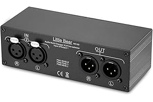 Nobsound Little Bear 3(1)-IN-1(3)-Out XLR Balance Stereo Audio Switcher Pasive Selector Splitter Box