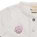 Viddia 100% Organic Cotton, Certified GOTS, Knitted Baby and Toddler Crochet Flower and Pocket Cardigan 0-3 months