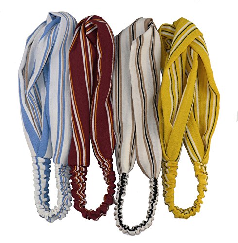 Preisvergleich Produktbild Stil Streifen klassisch Haarband Kopftuch Bandana elastisch Halstuch Haarreif Knoten Turban YOGA Headband Haarband Haartuch NeuFutu