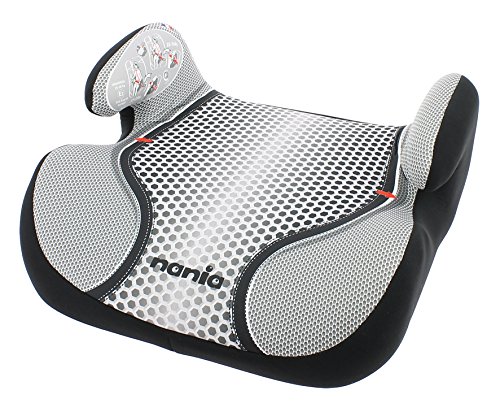 Osann Kinderautositz Autositzerhöhung Booster Topo Luxe Pop Black schwarz grau, 15 bis 36 kg, ECE Gruppe 2 / 3, von ca. 3 bis 12 Jahre, mit integrierter Gurtführung