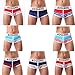 Produktbild Malloom® Box 8 Stück Männer Hot Sexy Unterwäsche Boxer Kurze Shorts Unterhose Grün, Orange Dunkelblau, Schwarz, Rot, Blau, Grau, Pink (mehrfarbig, M)