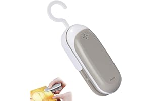 NIKSULTANT Bag Sealer Easy Seal Bag Sealer Mini Bag Sealer Clips Heat Seal Bags 2 in 1 Heat Sealer Food Sealer Bag Portable Bag Type Sealing Machine with Hook Suitable for Snack Preservation and Food Storage