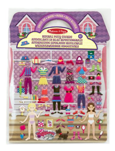 Melissa & Doug Puffy Sticker Activity Book: Dress-Up - 76 Reusable Stickers