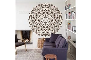 BACKGROUNDTURNOVER 200cm Huge Giant Mandala Indian Arabic Ethnic Round Pochoirs Pochoirs Mandala Pour Les Murs Grand Modèle De Meubles Peinture Grand Carrelage Modèles De Murs De Niche Modèles Pour Modeler Les