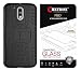 Chevron Tough Hybrid Back Cover Case with Kickstand for Moto G Plus 4th Gen (G4 Plus / 4th Generation) With Pro+ 0.3m Tempered Glass (Black) RS.399.00