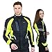 Produktbild Motorradjacke -Spark- Sommer Winter Motorrad Roller Jacke Protektorenjacke Textil Herren Slim mit Protektoren Herren Wasserdicht - Schwarz-Neon-Grün-Gelb - M