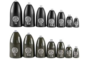 ‎LMAB LMAB Tungsten Bullet Weight - Texas & Carolina Rig Gewichte zum Finesse Angeln, bleifrei mit Inlay, zum Barschangeln & Zanderangeln