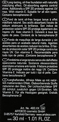 Artdeco Make-Up femme/woman, Long-Lasting Foundation Oil-Free SPF20 Nummer 4 Light Beige, 1er Pack (1 x 30 ml) - 2