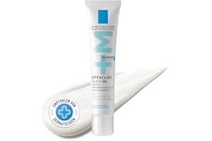 ‎LA ROCHE-POSAY La Roche Posay Anti-Akne Gesichtscreme, Dreifach tiefenwirksame Pflege gegen Pickel, Mitesser und Unreinheiten, Mit Anti-Rückfall-Effekt, Mit Niacinamid, Phylobioma und Procerad, Effaclar Duo+M, 40 ml