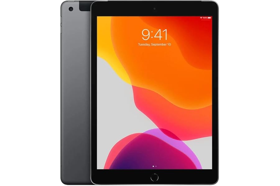 2019 Apple iPad (10,2-zoll, Wi-Fi + Cellular, 32GB ) Space Grau (Generalüberholt)
