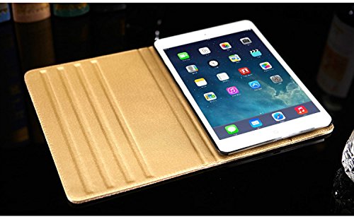 fenrad Luxus PU Leder Smart Case Cover Schutzhülle Schutz Tasche Hülle Etui Hüllen für Apple ipad 6 / ipad air 2 mit Ständer und Auto Sleep & Wake up Funktion + Displayschutzfolie und Eingabestift (Stylus Pen) – Gold - 8
