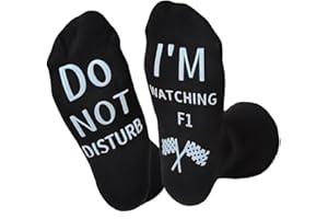 Dekzked Funny F1 Fans Gift Socks,Do Not Disturb I'm Watching F1 Socks Mens Birthday Present for F1 Lover Novelty Racing Car Fans Gifts