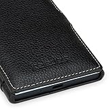 Sony Xperia XZ Premium hülle Ledertasche,Keledes BookStyle Ultra Slim Wallet Case hülle mit Clip Schutzhülle Leder Tasche etui für Sony Xperia XZ Premium,Seitlich klappbares Handytasche Flip Cover Handyhülle Tasche aus echt leder in Handarbeit gefertigt für das Original Sony Xperia XZ Premium,Schwarz - 