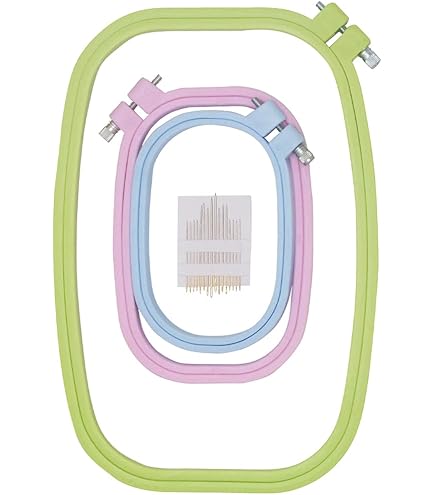 Cadre à Broderie Universel à Clips - Format 26x26cm (Zone Utile 20x20cm) - Pour Point De Croix, Broderie, Peinture Sur Soie - PVC