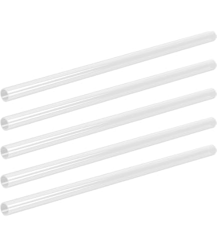 MECCANIXITY Clear Acrylic Tube - 9mm ID, 12mm OD, 18" Long (2 Pack) For DIY & Water Cooling