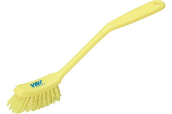 Vikan - Hygiène - Brosse à vaisselle - Fibres moyennes - Jaune