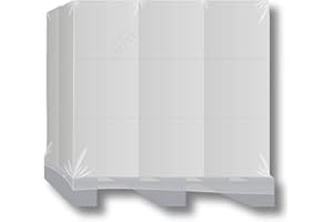 AGRI PLUS 10 coperture termoretraibili professionali per pallet Euro + griglia per pallet fino a 1,25 m di altezza [1250 + 850 x 1800 mm] molto stabile + forte [125 my] nero impermeabile