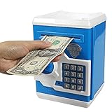 ☺Große Kapazität: Dieses Sparschwein kann 600 Münzen oder 100 Papiergeld aufbewahren. Batterien: 3 AA-Batterien (nicht enthalten).