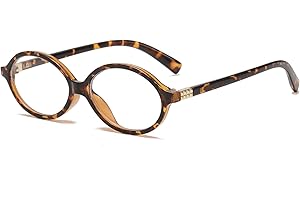 LJCZKA Occhiali Luce Blu Ovali Donna Montatura Occhiali da Vista Donna Ovali Anti Affaticamento per Computer Gioco Lettura