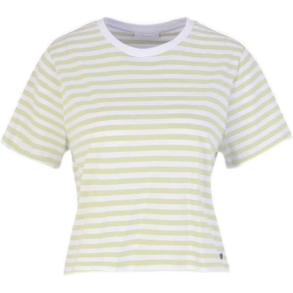 Tamaris Damen ARLON Cropped T-Shirt - Oversized Schnitt, Mit Slogan-Print, 100% Baumwolle