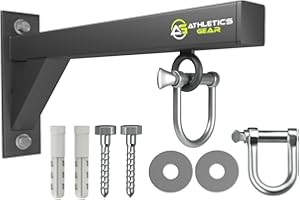 ATHLETICS GEAR AG Athletics Gear Support de sac de frappe robuste de calibre 16 avec émerillon en D et fixations