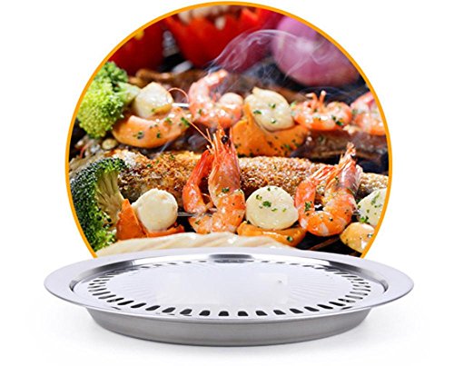 Preisvergleich Produktbild Edelstahlplatte Grillgericht Grillfleisch-Stick Backen elektrische Grillpfanne