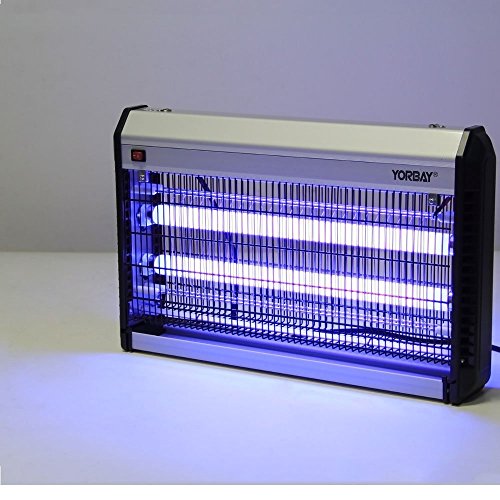 Yorbay elektrischer UV Insektenlampe,GS geprüft, mit Insektenauffangbehälter für Innen und Außen(nicht wasserdicht) (39x32x9cm, 2x10W) - 4