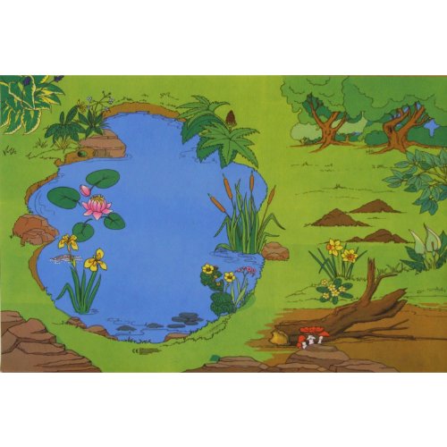 Giant Nature Reserve Playmat - An Oasis For Your Toy Birds, Animals And Water Creatures!