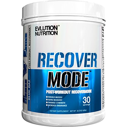 Evlution Nutrition Recover Mode Post-allenamento con BCAA, Creatina, Glutammina, Beta-Alanina, L-Carnitina, Vitamine e molto altro (Lamponi Blue, 30 Dosi)