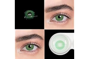 MISLENS BIO-ESSENCE Pack Lentillas de Hidrogel blandas 1 par Lentes de contacto color verde sin graduación. Duración: 12 meses. Incluye de regalo estuche y 10ml de solución. Color Verde Esmeralda