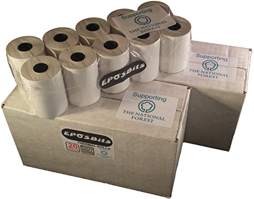 EPOSBITS® Brand - 40 Rolls - 2 Boxes - to FIT Verifone VX510 VX610 VX570 VX670
