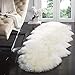 Produktbild CUSHION Lange Wolle Haufen Schaffell Teppich Rein Weiß Luxuriös Lammfell Teppich Original Schaf Lockig Pelz Shag Decke Zum Sofa-Pads,2'x6'(60 * 180cm)