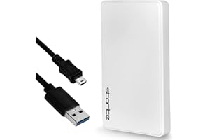 Storite External Hard Drive 1TB Portable And Slim Hard Disk for Storage and Data Backups Memory Expansion Lightweight & Compact USB 2.0 HDD Compatible with PC Laptop MAC Chromebook Desktop (White)