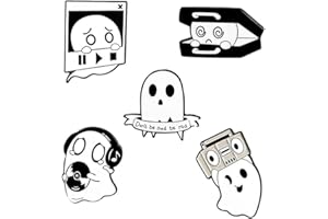 MLEHN 2/7/8Pcs / Set Persönlichkeit Emaille Pins Halloween Lustige Ghost Broschen Art Medical Heart Mental Brosche Jeans Revers Abzeichen Pin Schmuck für Rucksäcke Herzorgan Nette Ästhetische Pin