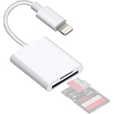 Coverzone Lightning Girişli iPhone 11 12 13 14 Uyumlu Kart Okuyucu SD Kart Adapt&ouml;r&uuml; TF Kart Okuyucu Disk Adapt&ouml;r&uuml; Mobil Kart 