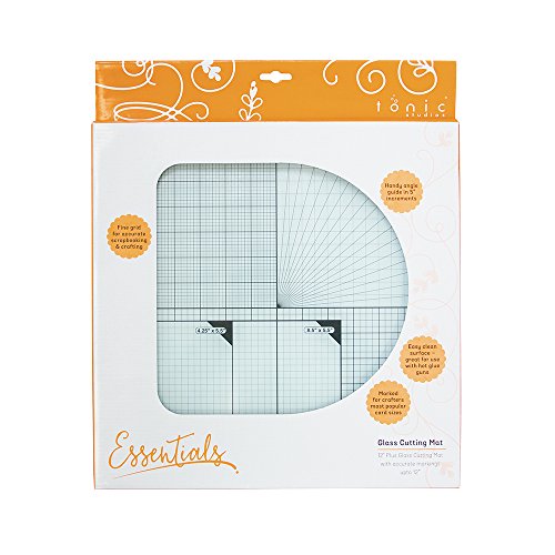 Tonic Studios 350e - Alfombrilla de corte (cristal, 30 x 30 cm), color blanco y verde