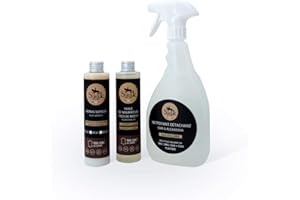 Sofolk - Kit Entretien Cuir - Nettoyant, Détachant, Dégraissant pour Cuir - Huile Nourrissante Cuir + Vernis Soyeux + Spray Nettoyant Cuir Inodore et Incolore